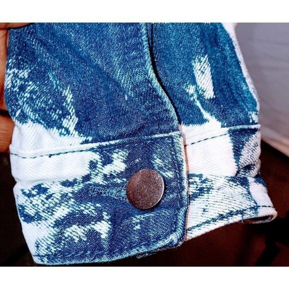 Distressed Slim Denim Jacket For Men's - Picture 7 of 10